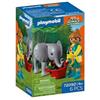 Playmobil Zoo Cucciolo di elefante con custode 72092 di Playmobil