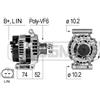 Augustin Group ERA 210835A Alternatore 150 A 14 V per FORD Transit Custom V362 furgone (FY, FZ) Transit Mk6 furgone (V347, V348, FA)