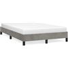 DKD HOME DECOR Struttura letto grigio chiaro 120x190 cm in velluto
