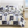 Great Bay Home: coperta trapuntata nautica leggera, 2 pezzi, reversibile, con 1 federa