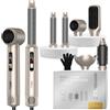 UKLISS Airstyler 6 in 1 con display LCD, set con asciugacapelli, spazzola rotonda, spazzola ad aria calda, aerografo, spazzola lisciante, diffusore asciugacapelli per ricci, regalo per tutti i tipi di