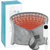 Frogetu, Termoforo Elettrico Lombare 120x30cm - Fascia Riscaldante Schiena con 6 Temperature e Timer, Cuscino Termico Elettrico per Addome Spalle, Lavabile-Grigio