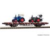 Kibri 26252 Carrello laterale basso Con Due Trattori LANZ Modello Pronto