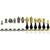 Italfama Pedine Scacchi Metallo E Legno, Oro/Argento, Re 10.3cm, Italia
