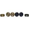 Italfama Set Pedine Dama in Ottone 4.5cm 24 Pezzi Fatti a Mano in Italia