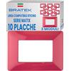 Bratek 10X Placca 3 Moduli Compatibile con Placche BTicino Matix | Sostituisce Placchette BTicino Matix AM4803 Colore Rosa Lucido - Made in Europe