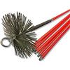 Kibros Kit spazzacamino pro non intubate scovolo acciaio Ø 250 mm 8,50 m | Scovolo acciaio piatto, 6 aste per 8,50 m, molla di partenza e attacchi metallici, per camini, stufe e caldaie.