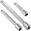 AERZETIX Set di 3 prolunghe 1/4'' x 50/75 / 100 mm per chiave a bussola/acciaio Cr-V