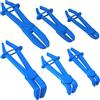 Zevmi Set di 6 pinze per fascette stringitubo, 3 misure | 6 pinze dritte e angolate a 90°, per tubi del carburante, tubi di raffreddamento, tubi del freno, tubi auto, colore blu