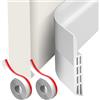 Lrocotanc Paraspifferi Sottoporta 2 Pezzi - 1M x 5CM Bianco | Paraspifferi per Porta Blindata, Adatto per Porte in Legno, Metallo e Vetro