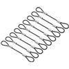 PATIKIL 9Pcs Cavo Di Sicurezza 10cm Acciaio Inossidabile 2mm Diametro Nero | Con Doppio Anello, Per Illuminazione Palco Lucchetto Valigia