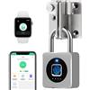 eLinkSmart lucchetto per armadietto da palestra, sblocco con impronta digitale o APP mobile, telecomando, registrazione, impermeabile, lucchetto con impronta digitale per palestra, bagagli, armadietto