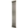 Monster Shop Radiatore Tradizionale 2 Colonne 1500 x 290 mm Riscaldamento Metallo Grezzo Acciaio al Carbonio Verticale a Parete per Cucina Soggiorno Bagno con Spazzola Pulizia Kit Fissaggio e Staffe