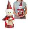 com-four® Pupazzo di Neve Fermaporta 40 cm, Figura Natalizia Pesante | Ornamento invernale con imbottitura in sabbia per porta, davanzale, mensola, tavolo, ufficio e addobbi festivi