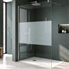 Mai & Mai Box Doccia Walk-In 140x200cm, Parzialmente Smerigliato, BRAM1 | Parete Doccia, Vetro 8mm Braccio di Sostegno 70-120cm Vetro di Sicurezza ESG con Rivestimento Nano Bremen01MS