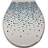 vet italy Vetrineinrete® Copriwater in plastica resistente tavoletta per water con kit di montaggio 44x36.5 cm varie fantasie 69009 E46 (Mosaico)