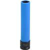 Comgooldool Chiave a bussola da 17 mm con manicotti protettivi, strumento extra lungo in acciaio al cromo-molibdeno da 150 mm per la rimozione dei pneumatici, compatibile con adattatore quadrato da 1/2, facile