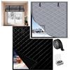 Generico Telo Isolamento Termico per Finestre, 30 70 90 110 cm Kit di isolamento per finestre interne Invernale, strato di cotone di Oxford copre le finestre isolate per l'inverno(Gray,50x50cm)