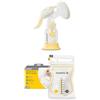 Medela Harmony Tiralatte Manuale + Sacche Easy Pour per Latte Materno, 100 pezzi