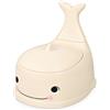 SUPERBE BEBE Vasetto per bambini per imparare la pulizia - WC Balena con coperchio, trasportabile - per ragazzi e ragazze (Beige)