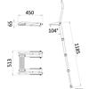 OSCULATI Scaletta inox con maniglie 4 gradini teak
