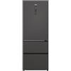 Haier 3D 70 Serie 5 Frigorifero Combinato 3 Porte 528 Litri, No Frost | Classe E, My Zone Plus, Cassetti Direct Access, Porta Reversibile, 38 dB, Nero Slate, AxLxP 190x70x67,5 cm, HTR5719ENPT