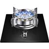 CHALKE Fornello A Gas 1 Bruciatore, 7,2 KW 9 Camere Ad Alta Fiamma, Presina in Ghisa in Vetro Temperato Nero, con Protezione Antifiamma for Cucina Domestica (Size : LPG)