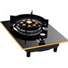 CHALKE Piano Cottura A Gas 33 Cm, Bruciatore Wok A 9 cavità da 5,2 KW con Protezione Antifiamma, Fornello Indipendente da Campeggio in Vetro Temperato, Facile da Pulire (Size : NG)