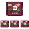 RITTER SPORT Fondente 50% Cacao, Tavoletta di Cioccolato Fondente, Cacao 100% Certificato Sostenibile, 100g (Confezione da 4)