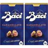Perugina BACI PERUGINA Caramellato alle Mandorle Cioccolatini Fondenti ripieni al Gianduia, Scatola 200g (Confezione da 2)
