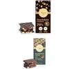 Venchi - 2 Tavolette, Tavoletta Nocciolata Fondente 70% con Cacao Sud America e Nocciole Piemonte I.G.P e Tavoletta di Cioccolato Mandorlata Fondente, Senza Glutine, Senza Conservanti e Coloranti