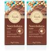 Venchi Tavoletta di Cioccolato al Latte con Nocciole Piemonte IGP Intere, 100g - Senza Glutine (Confezione da 2)