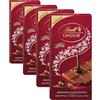 Lindt Lindor Tavoletta Doppio Cioccolato al Latte con Ripieno Fondente, Formato 100g (Confezione da 4)