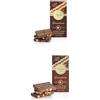 Venchi - 2 Tavolette, Tavoletta Nocciolata Gianduia Fondente, con Nocciola Piemonte IGP Intera, 100g e Tavoletta di Cioccolato Nocciolata Gianduia Latte, 100g - Senza Glutine, Senza Coloranti