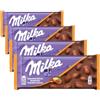 Milka Mandorlato, Tavoletta di Cioccolato al Latte e Mandorle intere - 100g (Confezione da 4)