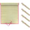 Mojawo Set di 4 coperta XL da spiaggia o da picnic, in paglia, colore rosa, 180 x 60 cm
