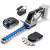 DEKOPRO Tagliasiepi a Batteria 20V: Tagliasiepi Elettrico 2 in 1 con Batteria Ricaricabile per Cortile, Giardino, Prato Kit Tagliasiepi ed Erba