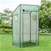 [en.casa] Serra da Giardino/Balcone per Coltivazione Piante (LxPxA): 100 x 60 x 143-174 cm Copertura in PE Verde, Telaio in Acciaio