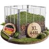 V2Aox Griglia per compost in acciaio zincato, 80 x 80 x 70 cm, griglia da giardino, compost