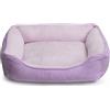 Hollypet Letto per Gatti e Cani di Piccola Taglia, Cuccia per Gatti e Cuccioli, Letto Cuscino Morbido e Traspirante per Dormire, Viola (55 * 45 * 15cm)