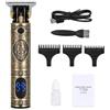 Carehabi Tagliacapelli e Regolabarba Uomo Professionale, Rasoio Elettrico Trimmer | Corpo in metallo bronzo vintage, Trimmer mit batteria litio 1500mAh 180 min, motore 6500 RPM, pratico rasoio da viaggio