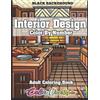 Color Questopia Interior Design Adult Color By Number Coloring Book - BLACK BACKGROUND: Lovely Home Interiors With Fun Room Ideas For Relaxation