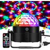 Gobikey Sfera discoteca di controllo vocale, 360° rotante sfera sfaccettata colori | 3 modalità di musica giochi di luce con USB 4M telecomando e cavo, palla sfaccettata luce discoteca per festa/Natale/Bar