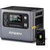 AFERIY Power Station Portatile Centrale Elettrica Espandibile 10240Wh 2800W | P280 2048Wh Generatore Solare Ricarica Rapida Batteria LiFePO4 Per Casa Campeggio Accumulatore Energia UPS Emergenze APP