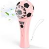 AMZBOSS ventilatore portatile,mini ventilatore portatile usb ricaricabile | 130g ventilatore portatile guscio pallone calcio,mini ventilatore 199 velocità regolabili,viaggio e outdoor,Rosa Stella