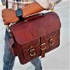 Fatto a mano Pelle Vintage Uomo Borsa a Tracolla Messenger Laptop Ventiquattrore Tutto IN Uno