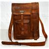 Fatto a mano 15" Borsa Uomo Messenger Verticale In Vera Pelle Marrone PC Laptop Fatto A Mano