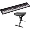 Roland Go:Piano88 Pianoforte Digitale, Piano A 88 Tasti Di Dimensioni Standard & Rockjam Premium Panca Imbottita Regolabile Per Tastiera O Sgabello Per Pianoforte Digitale