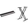 Roland Go:Piano88 Pianoforte Digitale, Piano A 88 Tasti Di Dimensioni Standard & Rockjam Xfinity Supporto Per Tastiera Preassemblato A Doppio Rinforzo Con Cinghie Di Bloccaggio