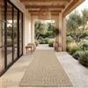 Paco Home Tappeto in iuta per interni-esterni - Naturale e nero, robusto ed elegante, ideale per il terrazza e il soggiorno, Beige 5, 80x250 cm